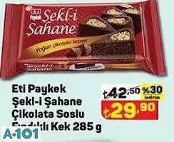 ETİ PAYKEK ŞEKLİ ŞAHANE ÇİKOLATA SOSLU FINDIKLI KEK 285 G